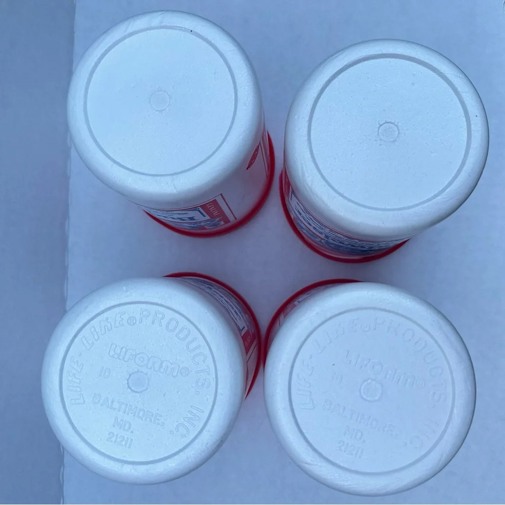 vintage Budweiser styrofoam can koozies 4 pk 80s NOS